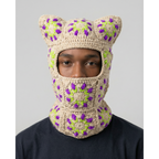 Orchid Sand Crochet Cat Mask