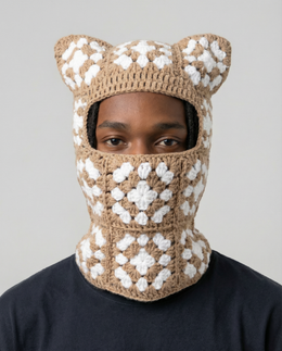 Cookie Butter Crochet Cat Mask