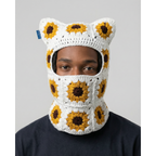 Sunflower Crochet Ski Mask