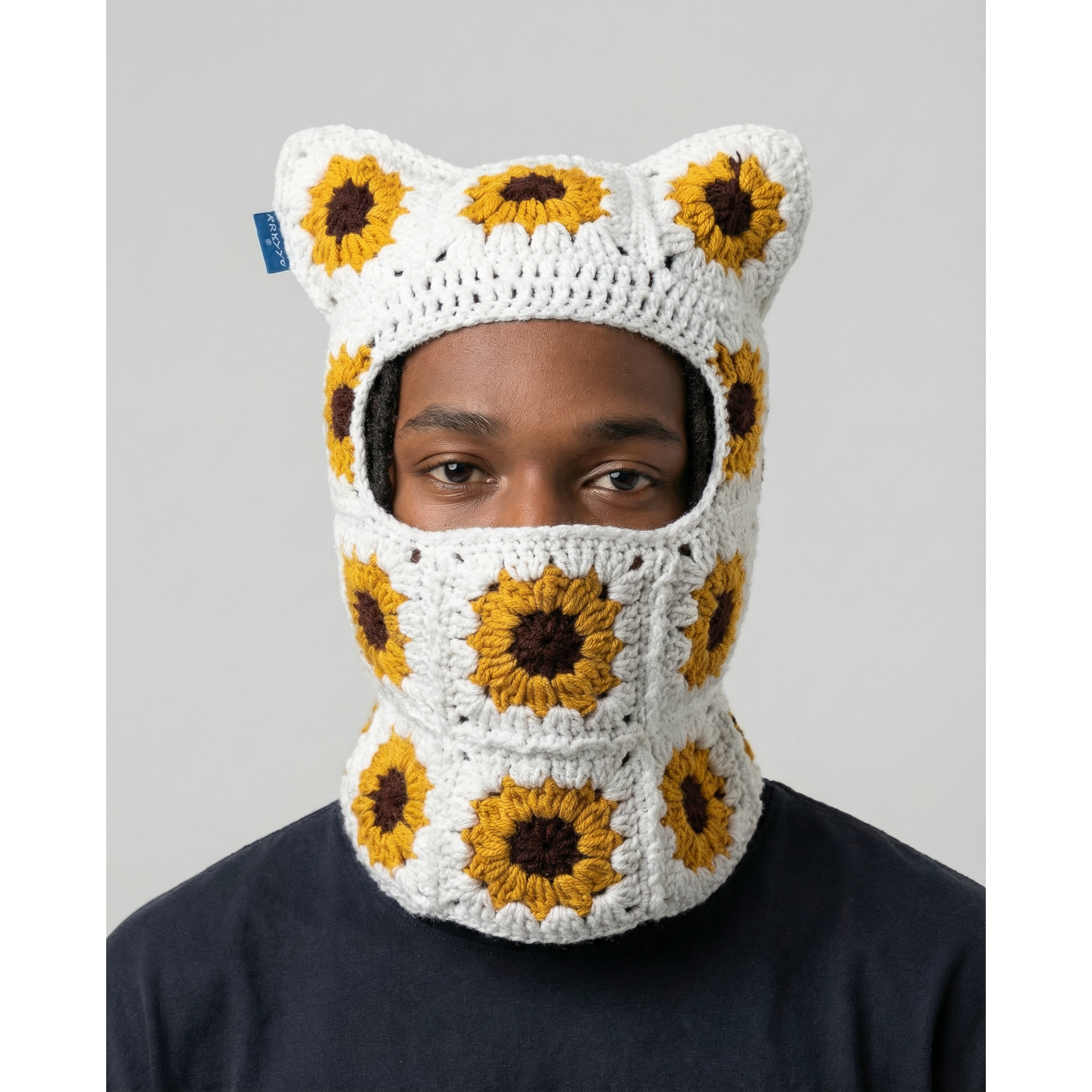 Sunflower Crochet Ski Mask