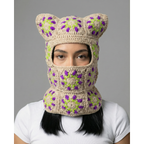 Orchid Sand Crochet Cat Mask