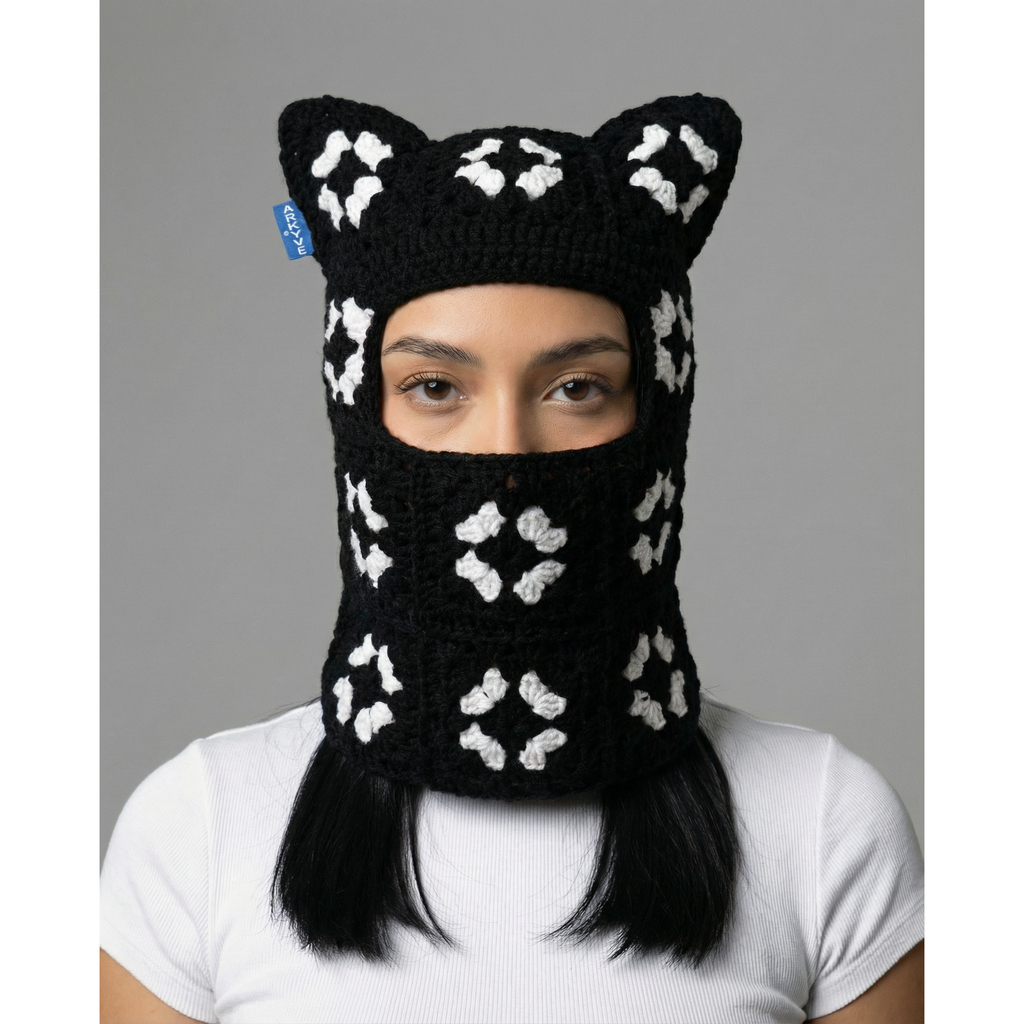 Obsidian Crochet Ski Mask