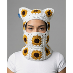 Sunflower Crochet Ski Mask