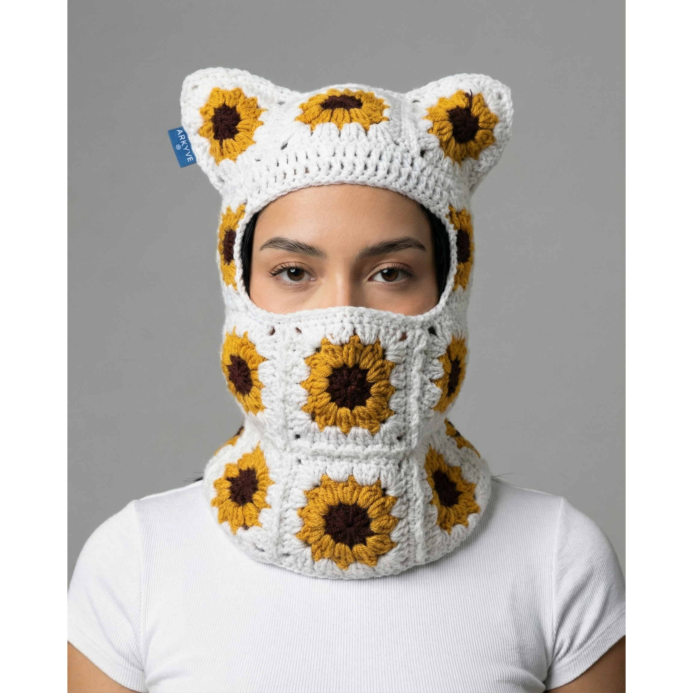 Sunflower Crochet Ski Mask