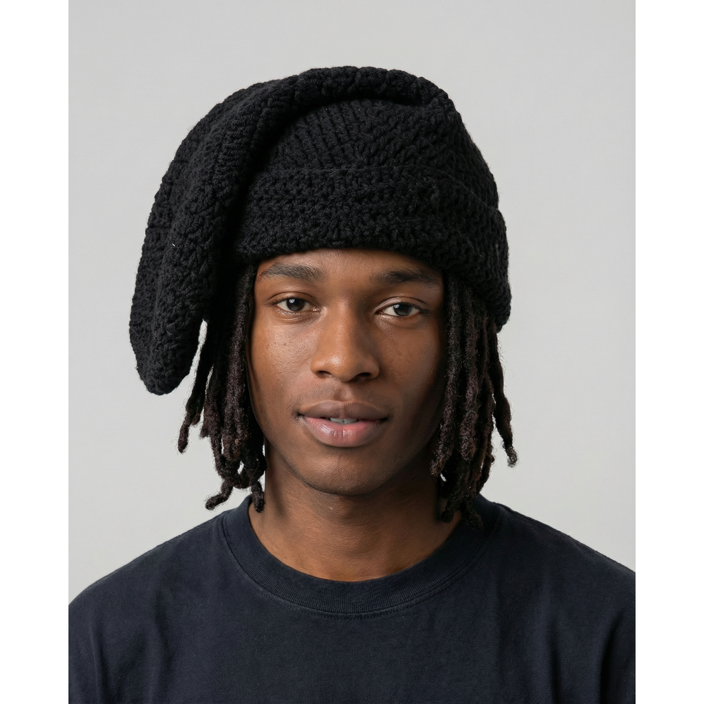 Shadow Moss Crochet Sock Hat