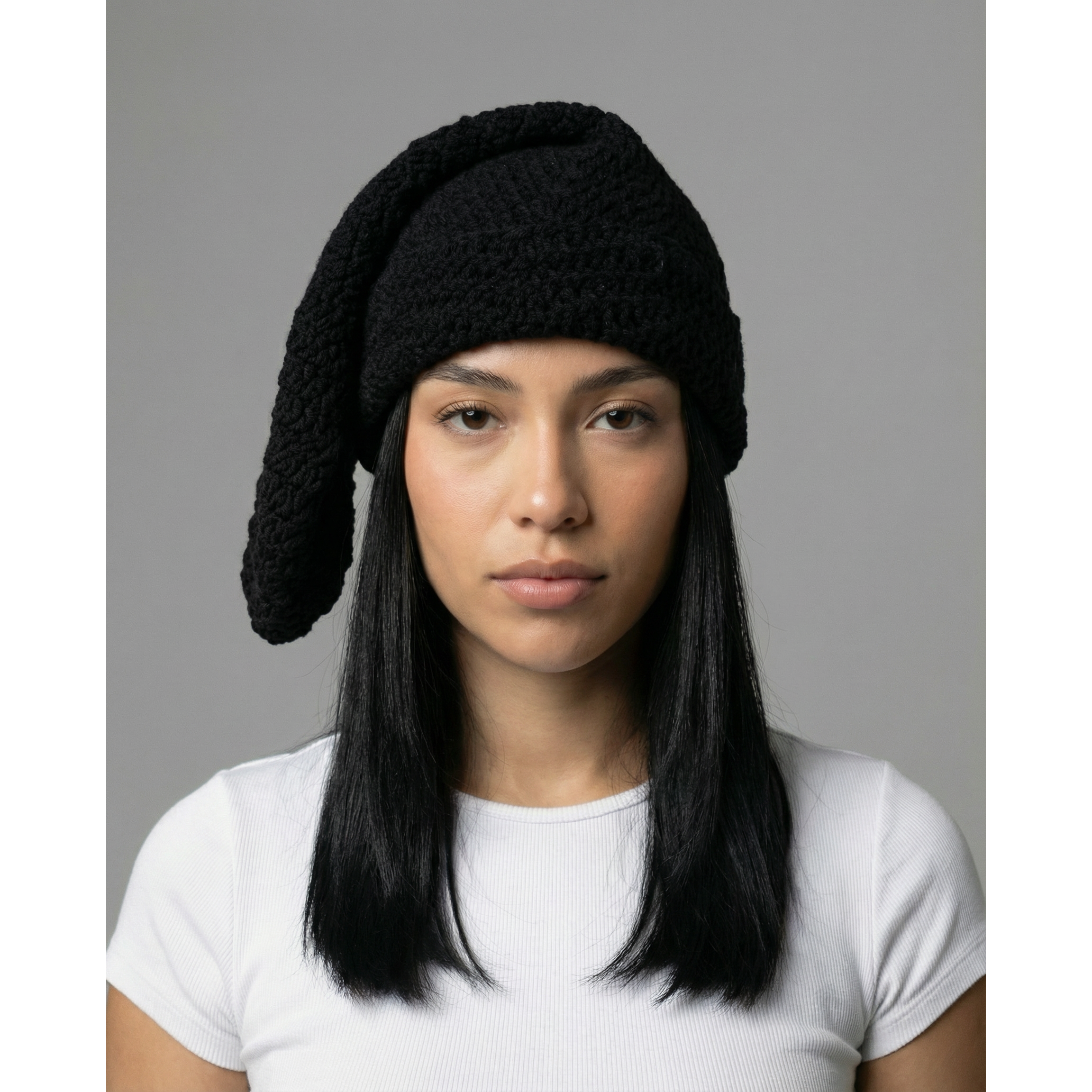 Shadow Moss Crochet Sock Hat