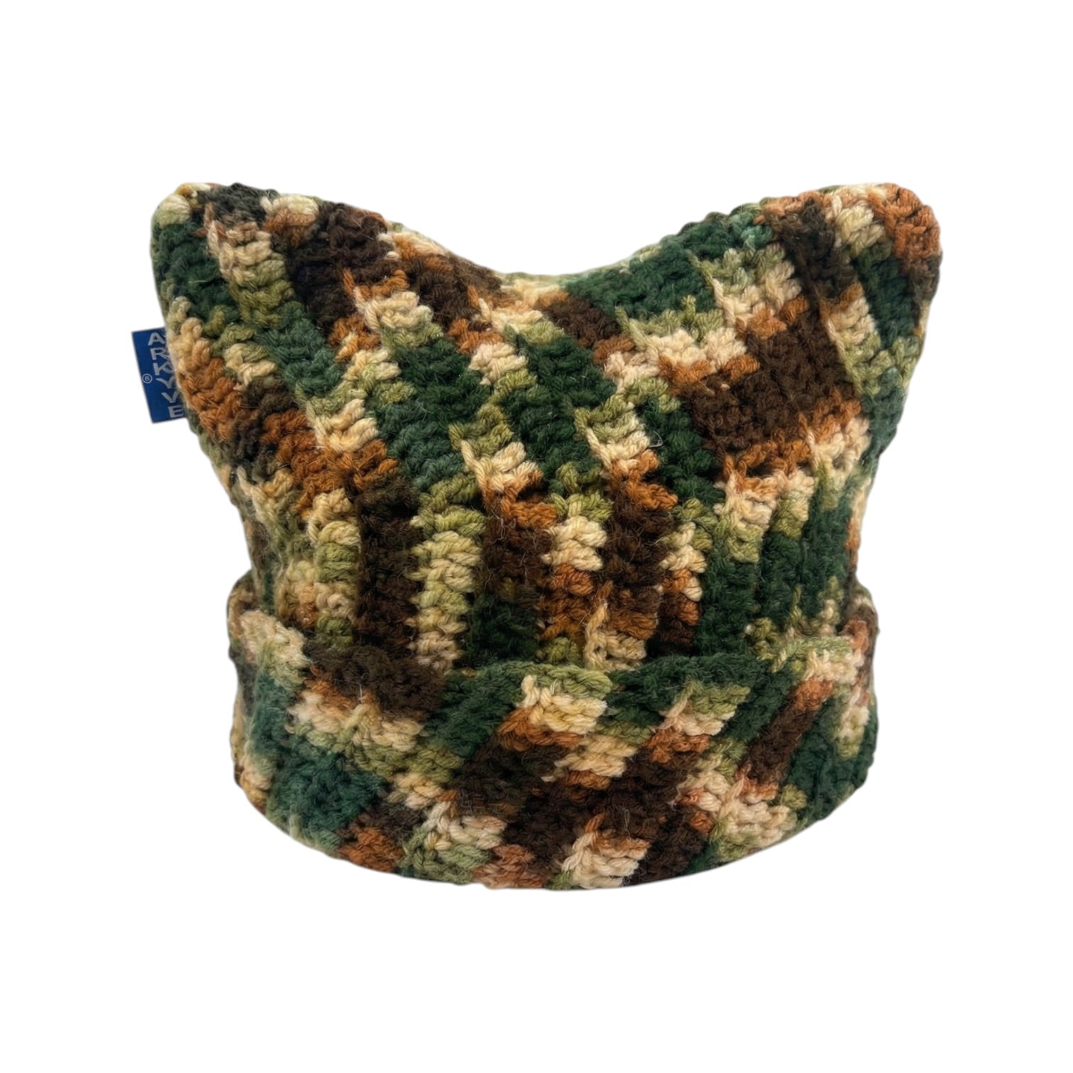 Woodland Camo 1of1 Crochet Cat Hat
