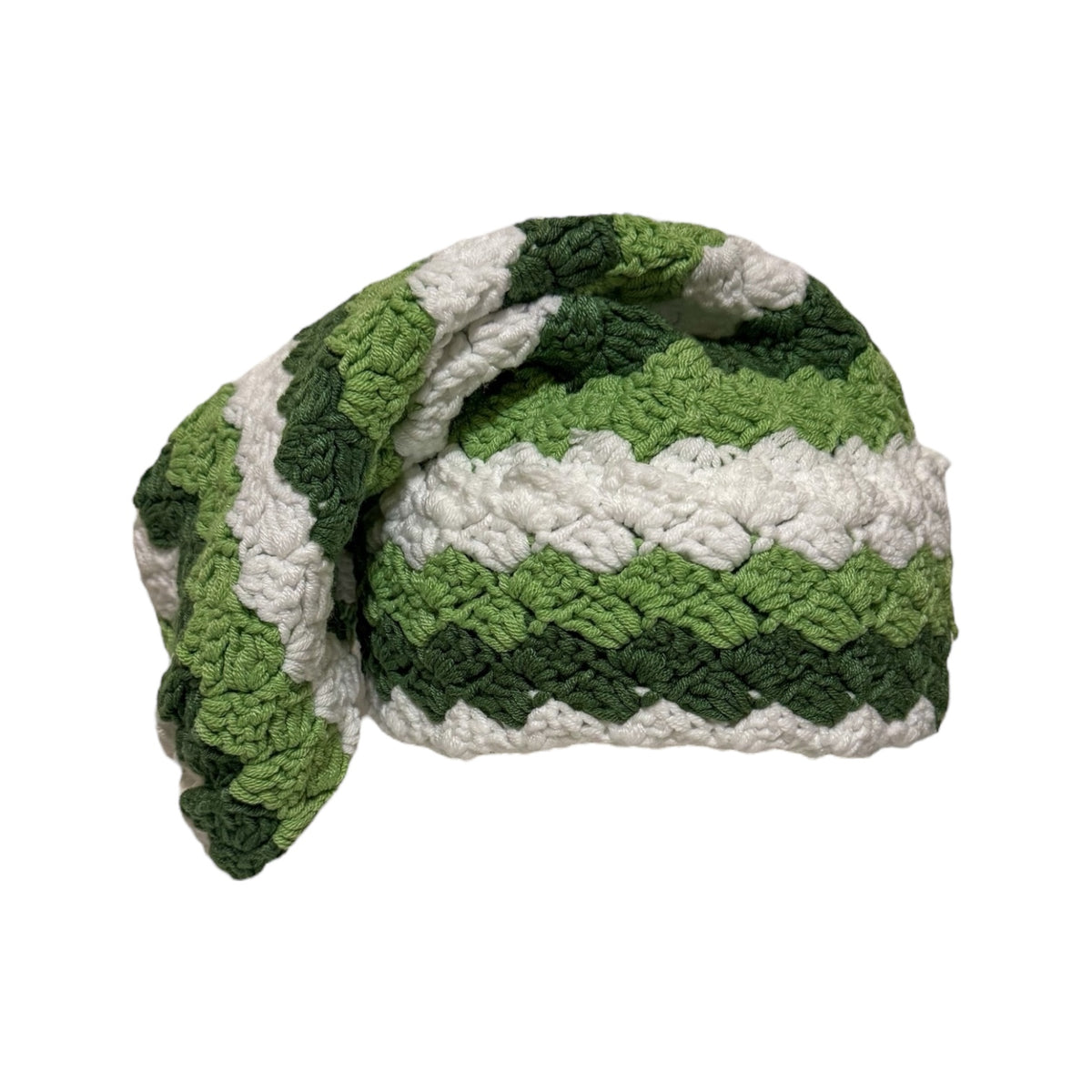 Pine Stripe Crochet Sock Hat