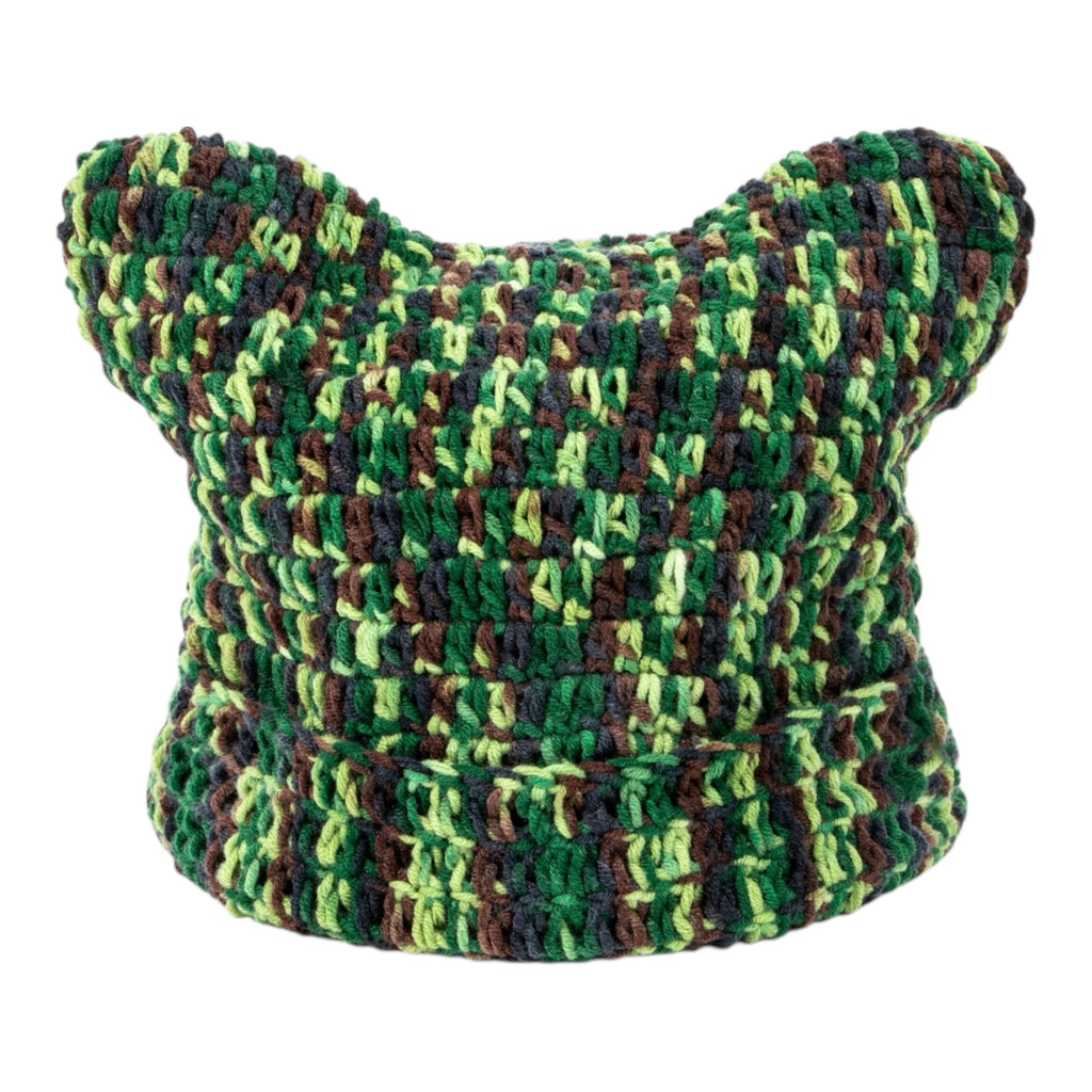 Jungle Camo Crochet Cat Hat