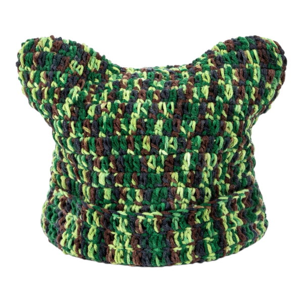 Jungle Camo Crochet Cat Hat