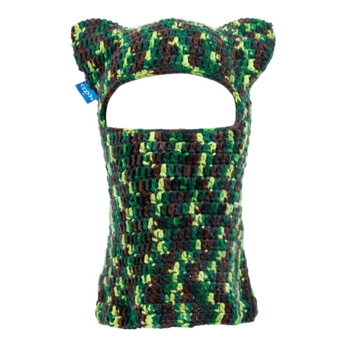Jungle Camo Crochet Cat Mask