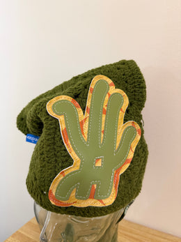 Pine Green Crochet Cat Hat (Arkyve X YKWYK)