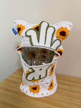 Sunflower Crochet Cat Mask (Arkyve X YKWYK)