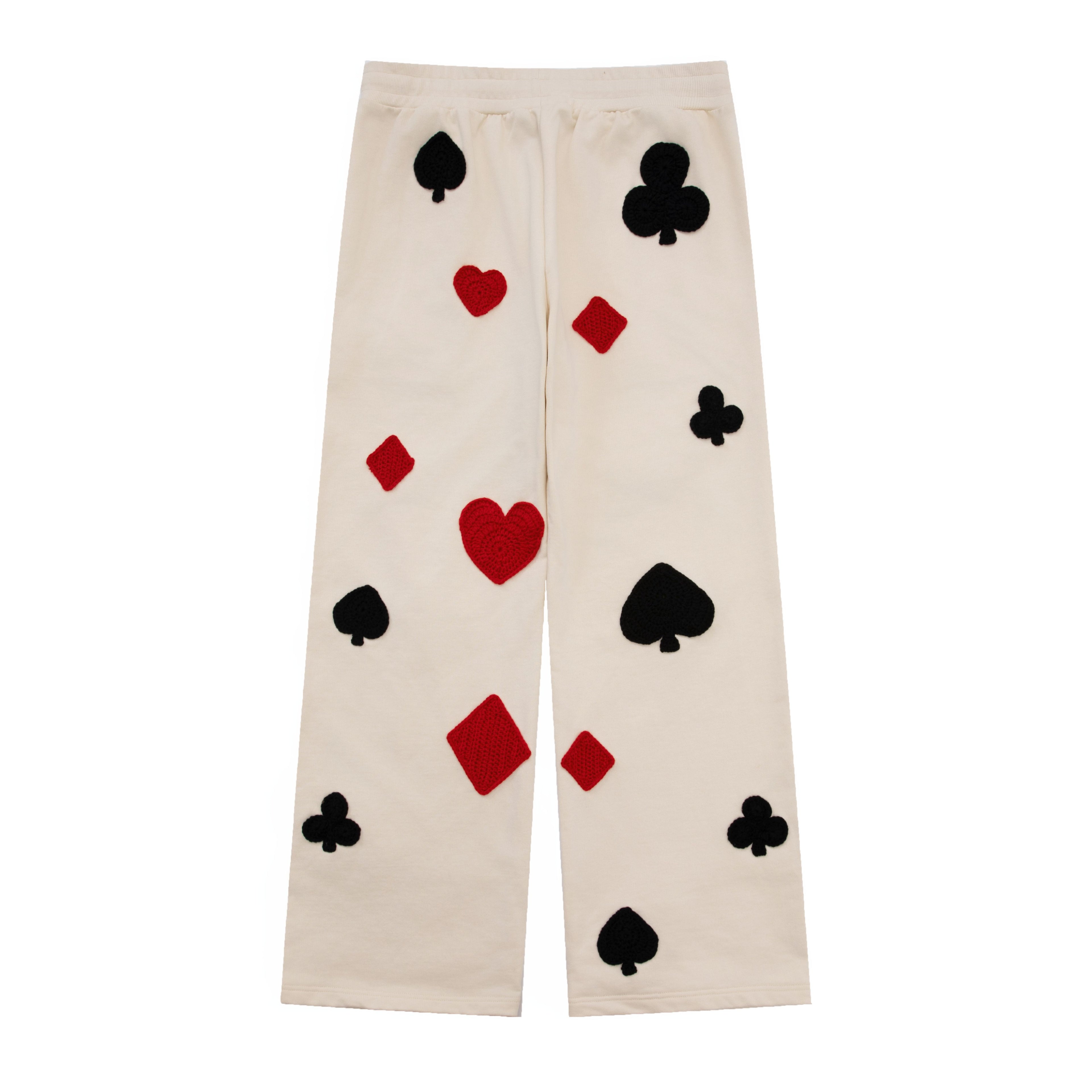 Poker Crochet Patch Sweatpants