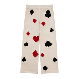 Poker Crochet Patch Sweatpants