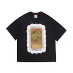 Crochet Wine Label Black Tee