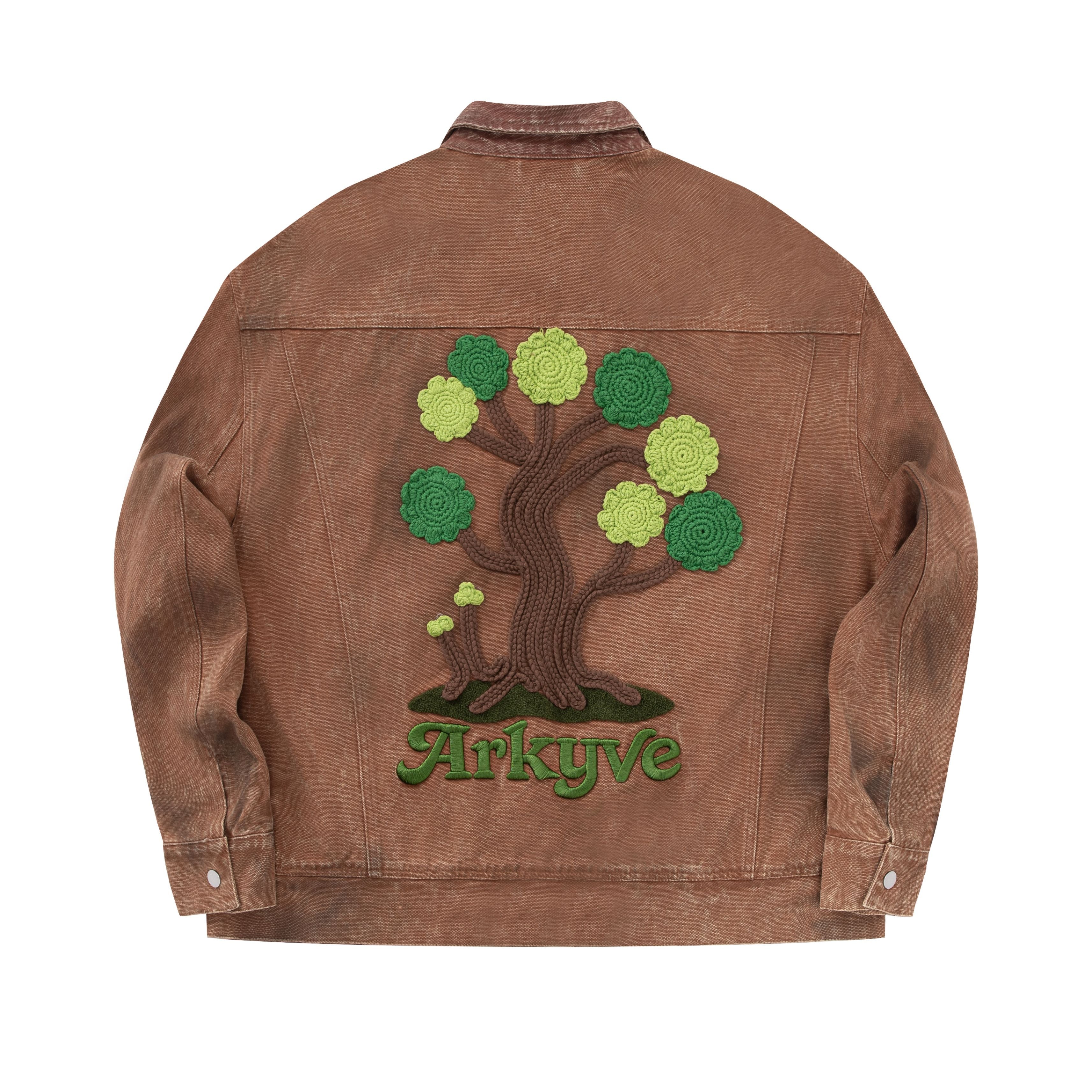 Wine Label Distressed Workwear Jacket