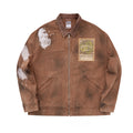 Wine Label Distressed Workwear Jacket