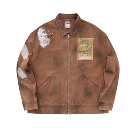 Wine Label Distressed Workwear Jacket