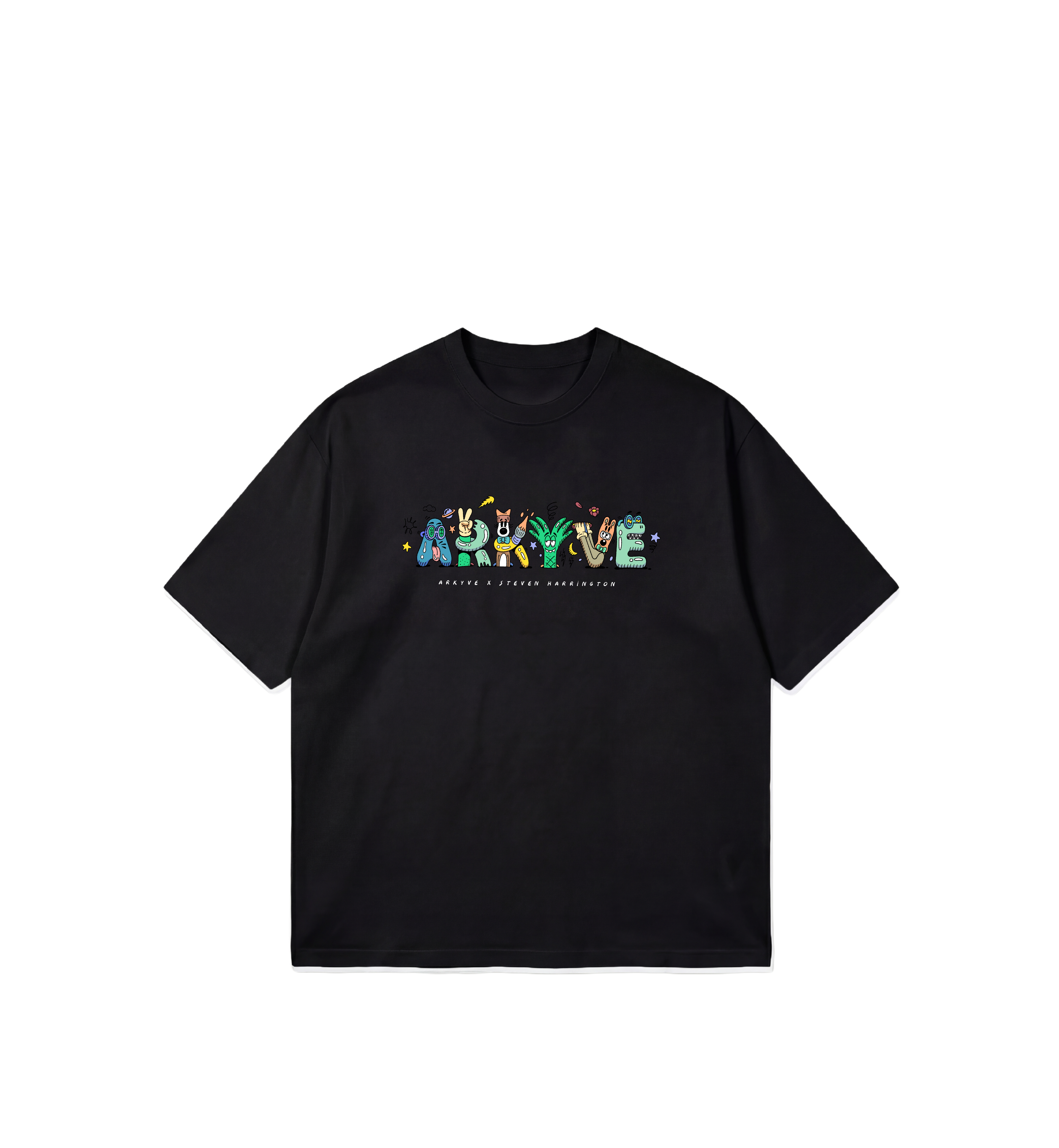 Arkyve X Steven Harrington Spell-Out Tee - Black