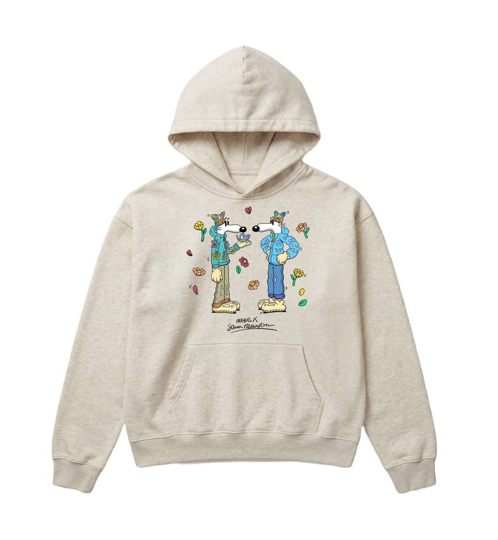 Arkyve X Steven Harrington Pair Hoodie - Oatmeal