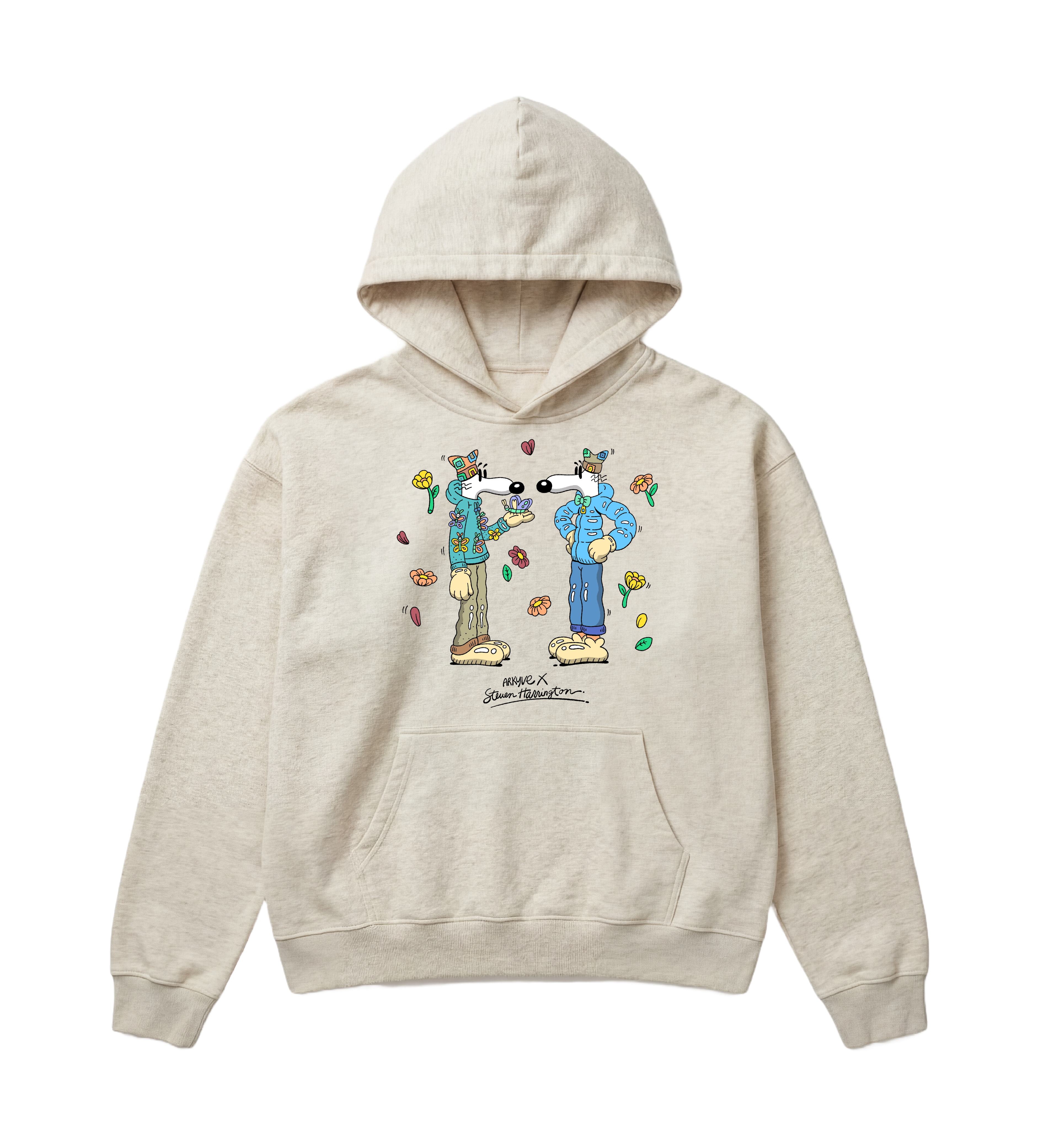 Arkyve X Steven Harrington Pair Hoodie - Oatmeal