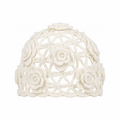 Pearl Trellis Crochet Skully (Cream)