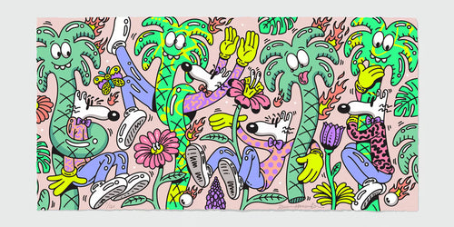 Arkyve X Steven Harrington "House on Fire" Crochet Cat Hat