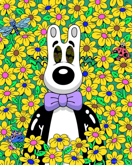 Arkyve X Steven Harrington "Stop To Smell The Flowers" Crochet Cat Hat