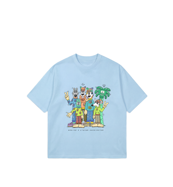 Arkyve X Steven Harrington Family Tee - Baby Blue