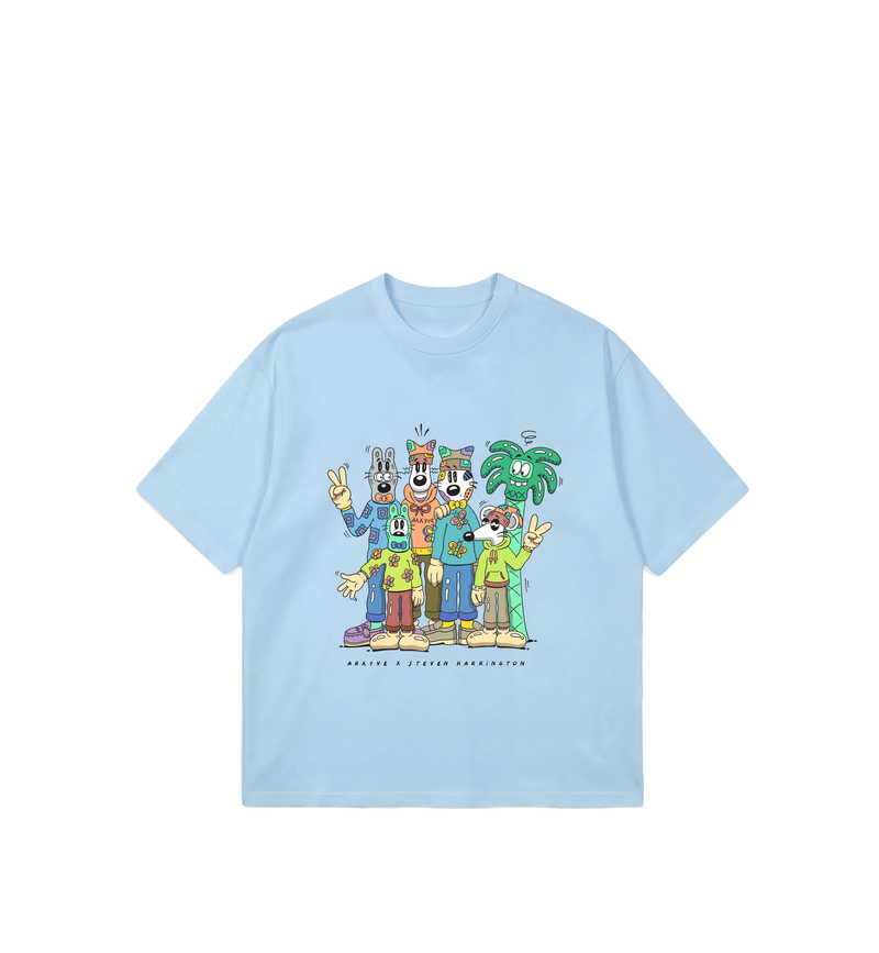Arkyve X Steven Harrington Family Tee - Baby Blue