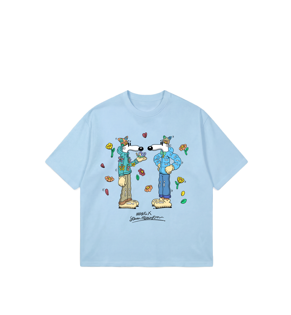 Arkyve X Steven Harrington Pair Tee - Baby Blue