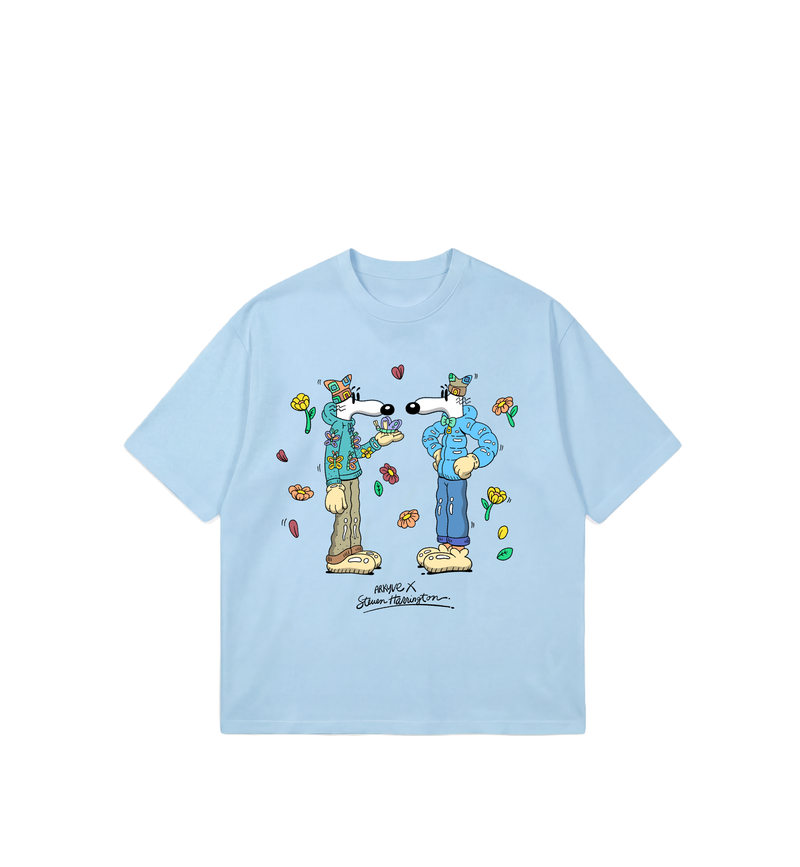 Arkyve X Steven Harrington Pair Tee - Baby Blue