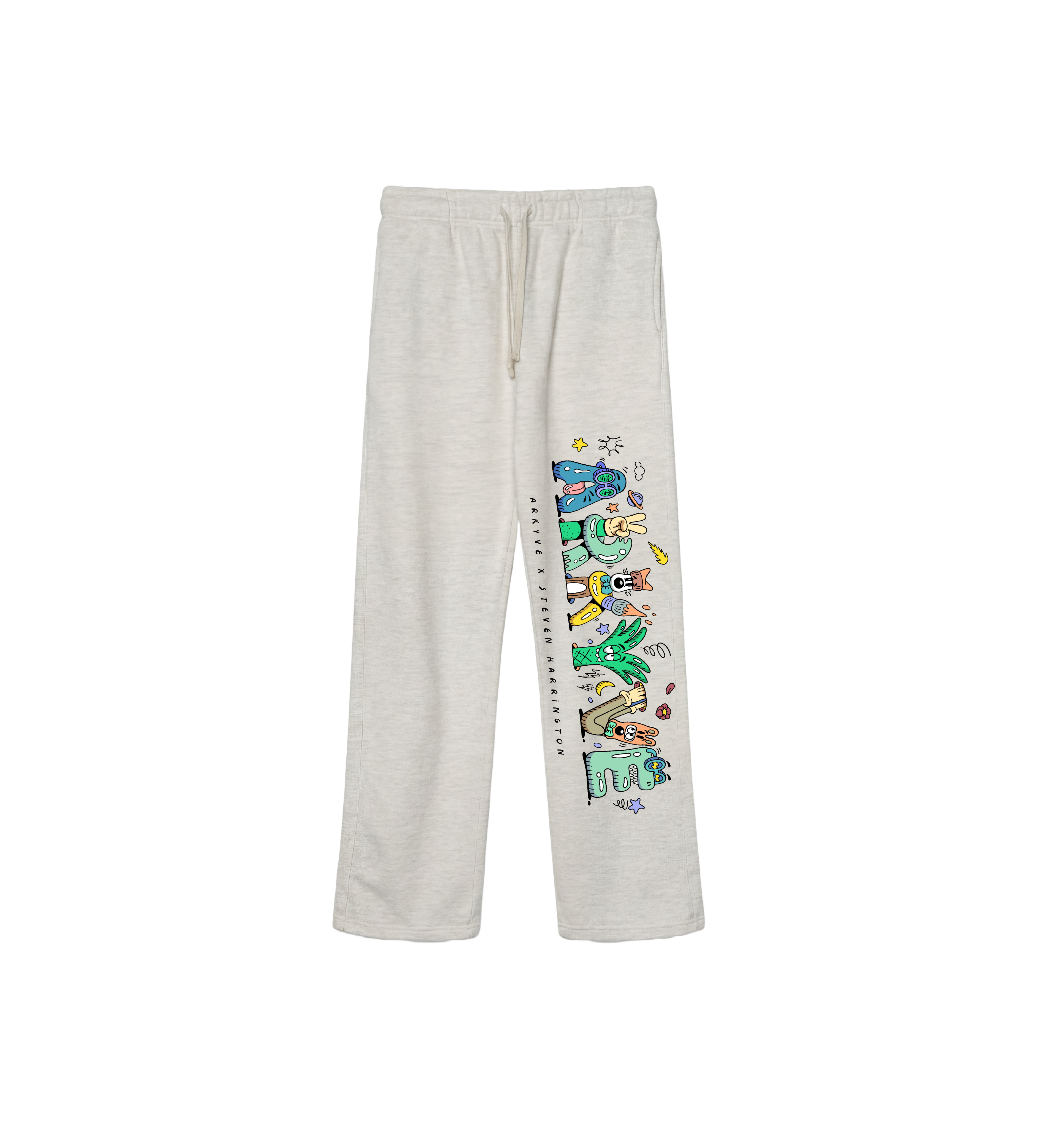 Arkyve X Steven Harrington Spell-Out Sweatpants - Oatmeal