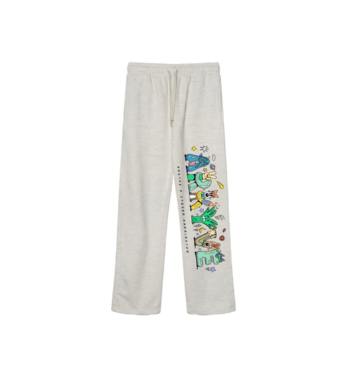 Arkyve X Steven Harrington Spell-Out Sweatpants - Oatmeal
