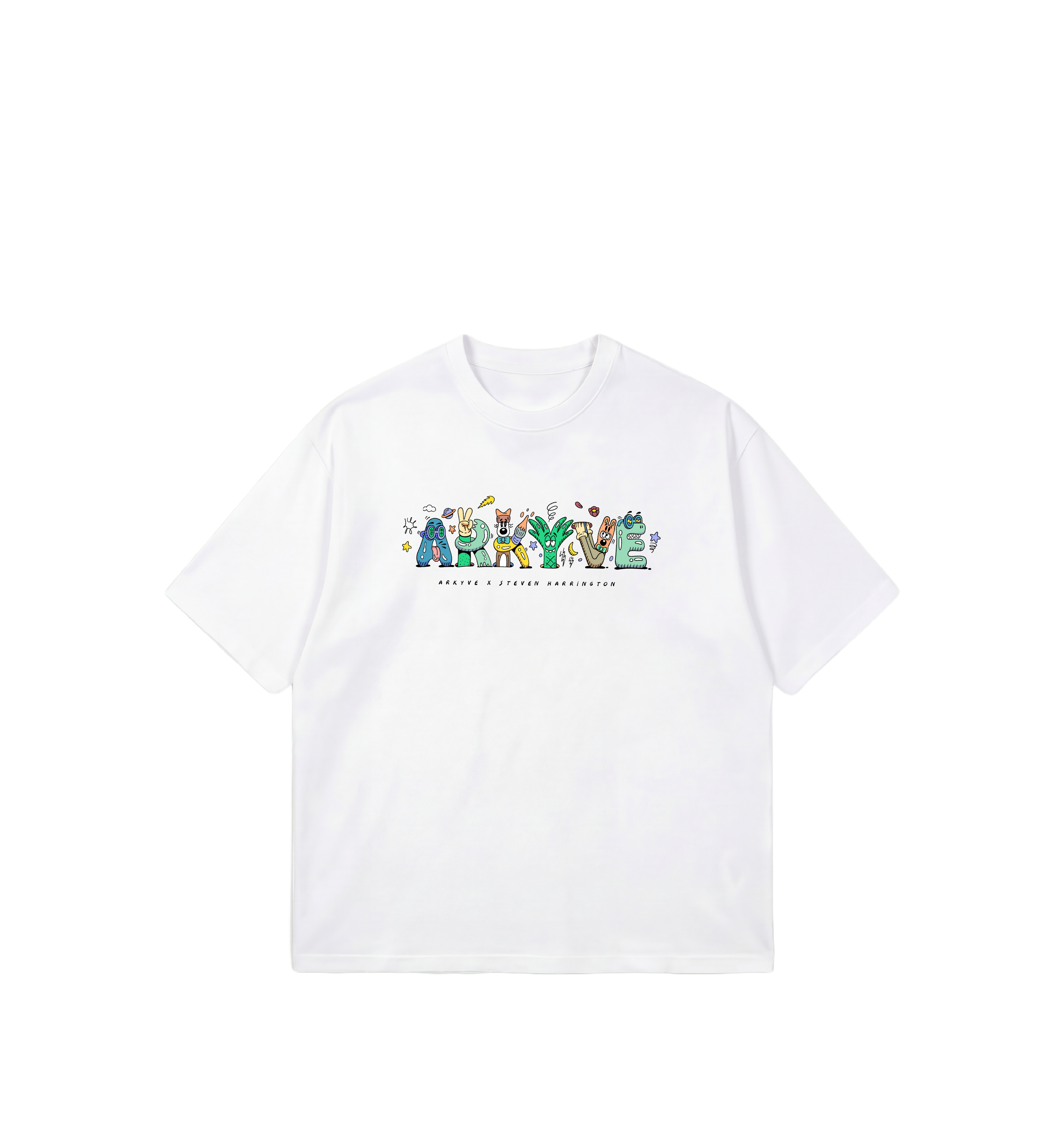 Arkyve X Steven Harrington Spell-Out Tee - White