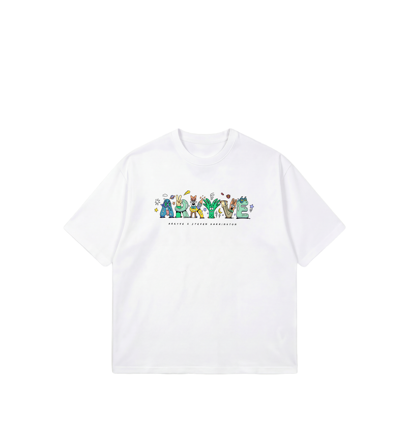 Arkyve X Steven Harrington Spell-Out Tee - White